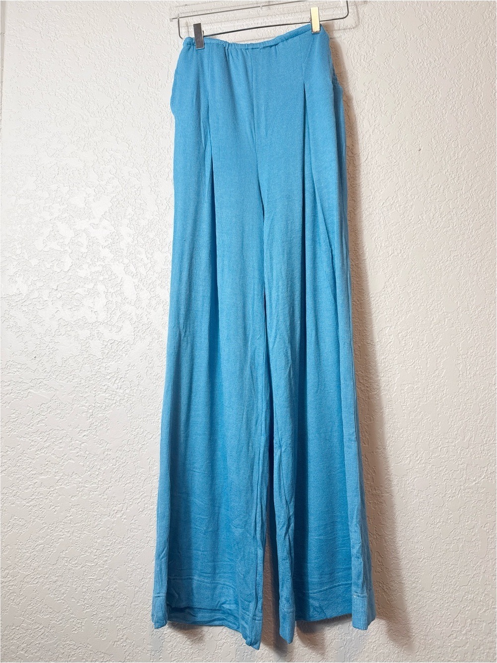NWT Free People Sunday Funday Set Blue XS Wide Leg Wrap Crop Matching Set - Picture 4 of 4